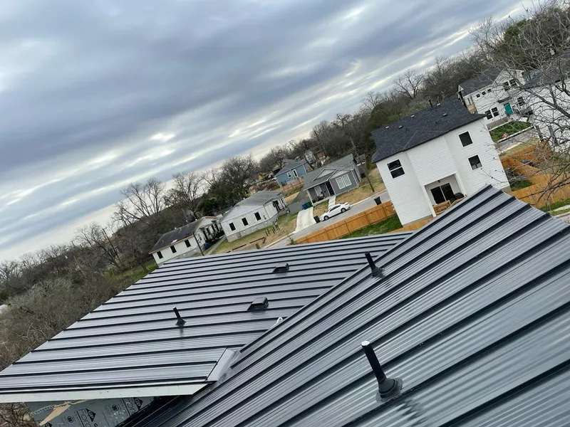 Standing seam metal roof panels with vents for Skylight Repair in Strasburg